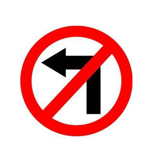 Detec™ Left Turn Prohibited Sign Board