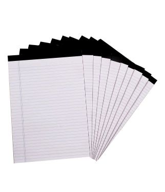 Sukesh Craft Ruled Writing Pad Pack of 10 Pcs 50 Sheets Per Pad