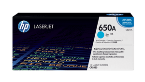 HP 650A Cyan Original LaserJet Toner Cartridge