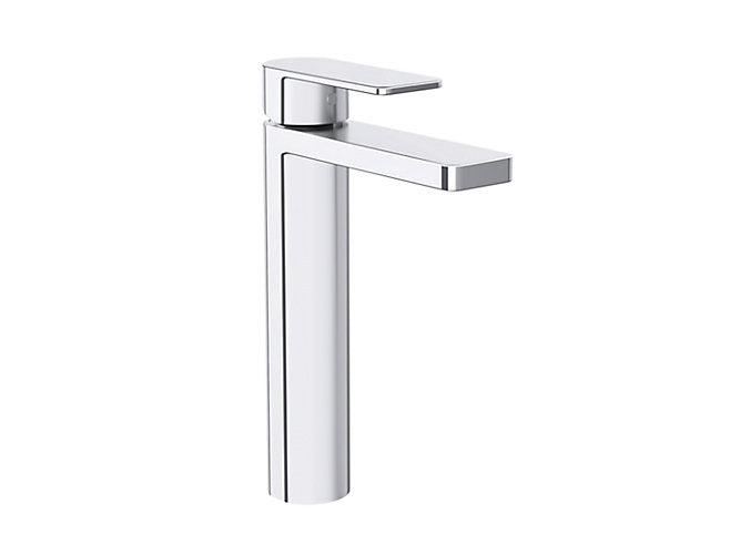 Kohler Parallel Single Control Tall Basin Faucet Without Drain in Polished Chrome 23475IN-4-CP