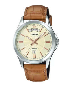 Casio Enticer Men MTP 1381L 9AVDF A1133 FB Leather Men's Watch