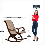 Load image into Gallery viewer, Detec™ Rocking Chair with Light Beige Upholstery Finish
