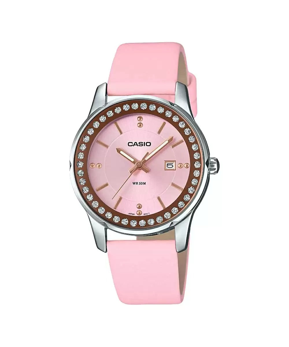 Casio Enticer महिलाओं के लिए LTP 1358L 4A2VDF A1584 गुलाबी एनालॉग महिला घड़ी