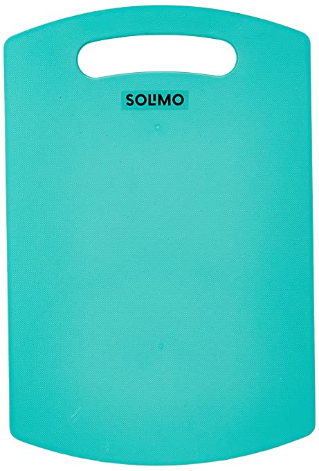 Amazon Brand Solimo Plastic Cutting Chopping Board Blue Pack of 2