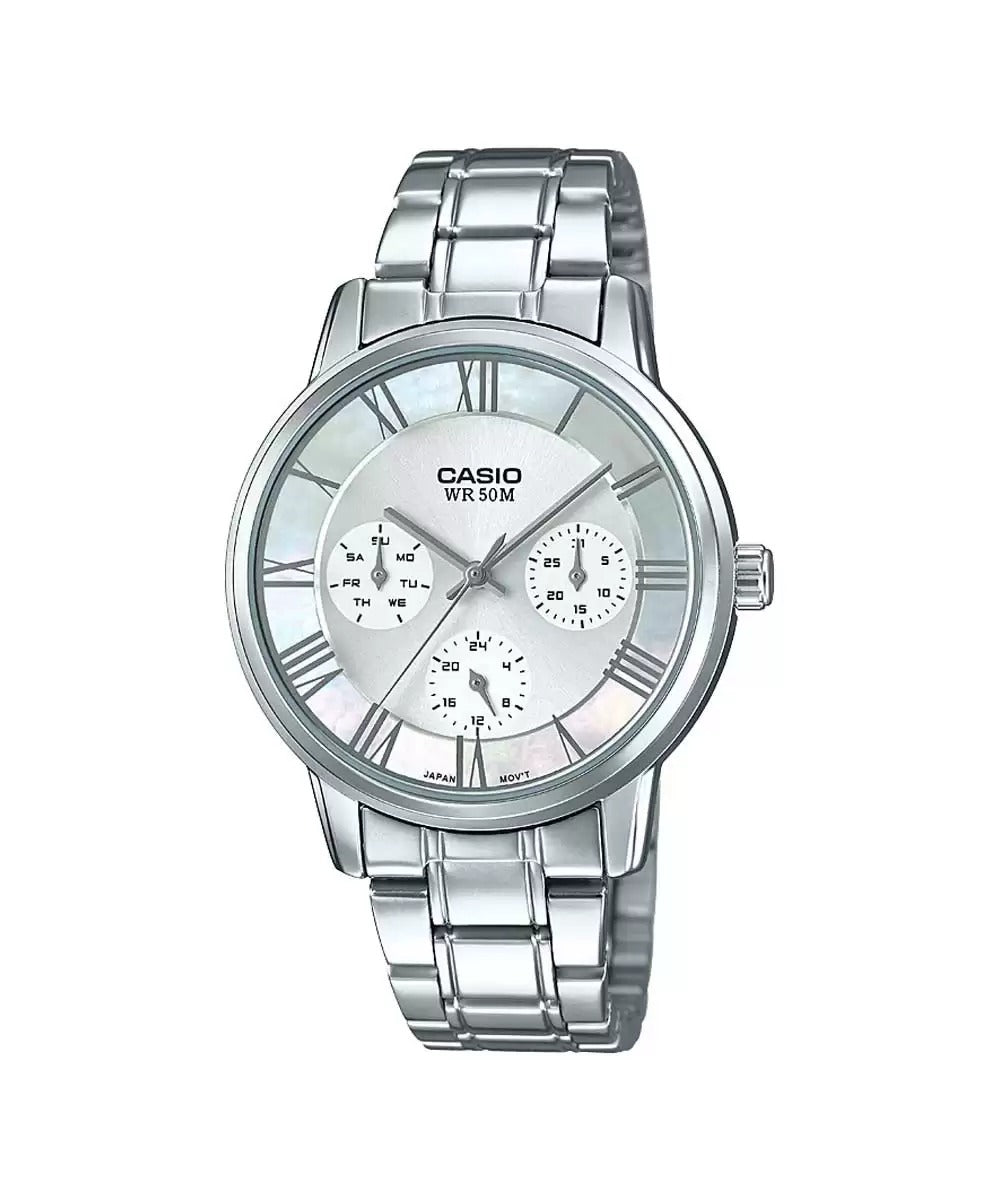 Casio Enticer Ladies LTP E315D 7AVDF A1245 Silver Analog Women's Watch