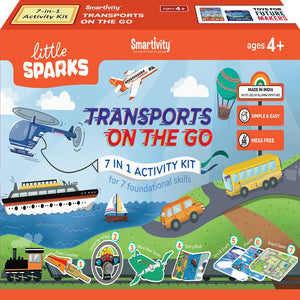 Smartivity Transports On The Go Activity Kit for 4 to 6 Years Kids | 7 in 1 Fun Activities Toys / Games for Girls & Boys Age 4,5,6 Years | Made in India Pack of 10
