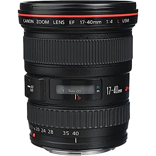 प्रयुक्त Canon EF 17 - 40 मिमी f/4L USM लेंस काला, 55-250 मिमी