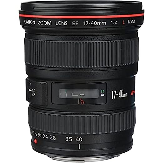 Used Canon EF 17 - 40 mm f/4L USM Lens Black, 55-250 mm