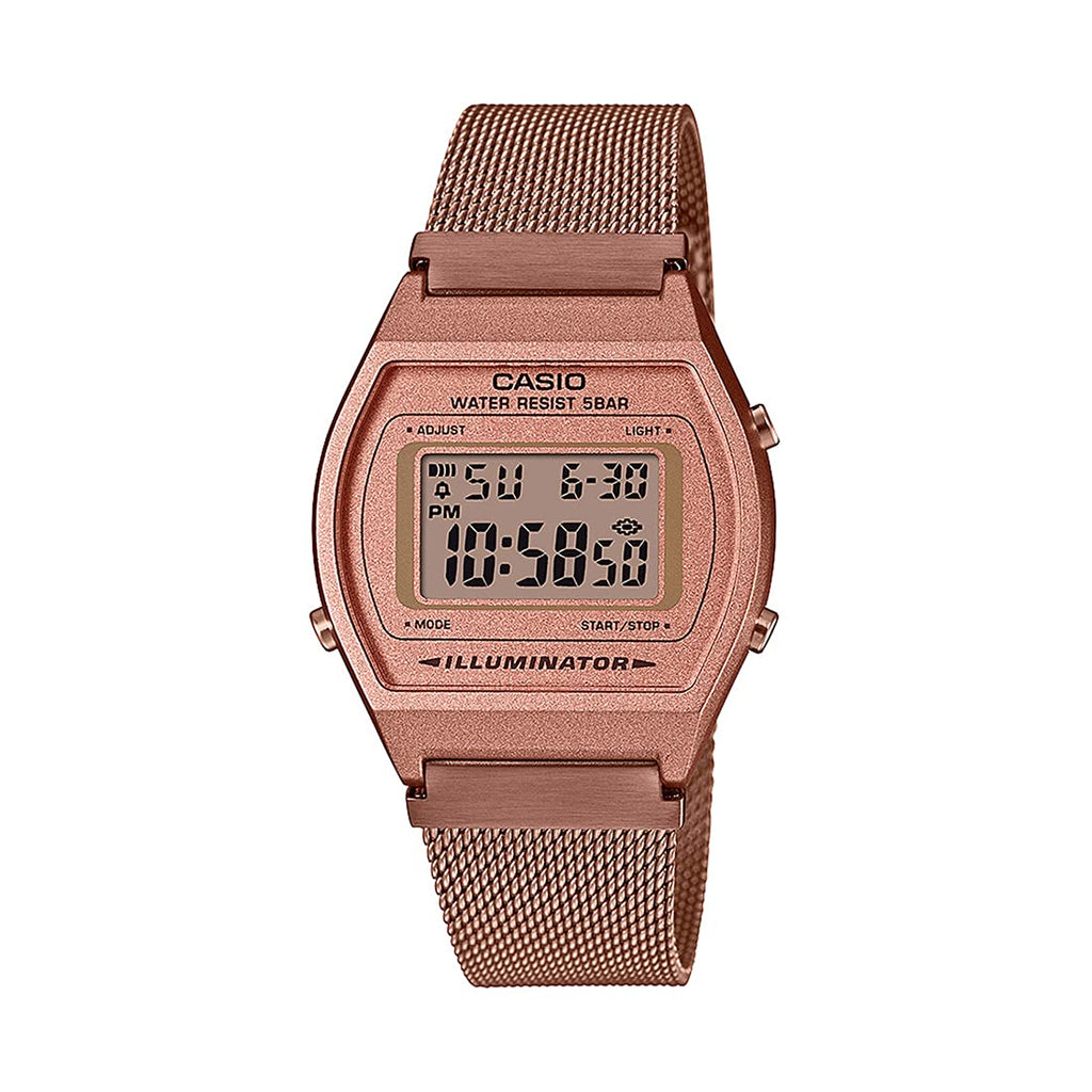 Casio Vintage Digital Rose Gold Dial Unisex Adult's Watch B640WMR 5ADF