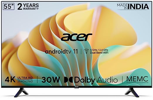Open Box Unused Acer 139 cm (55 inches) I Series 4K Ultra HD Android Smart LED TV