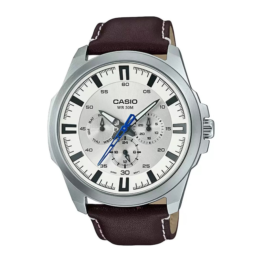 Casio Enticer MTP SW310L 7AVDF A1313 Brown Leather Men's Watch