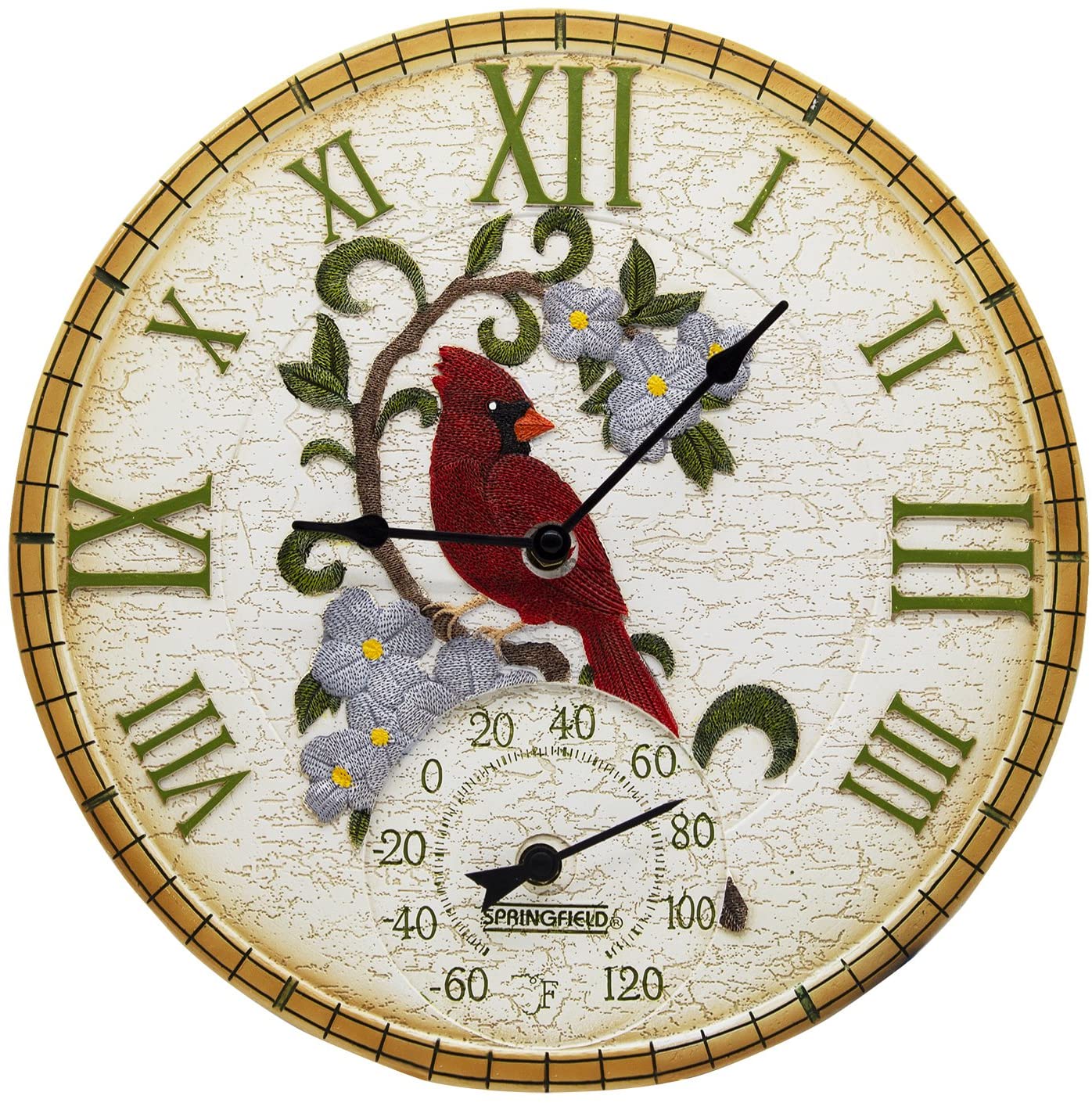 Taylor Precision Products 92673 14" Poly Resin Cardinal Clock