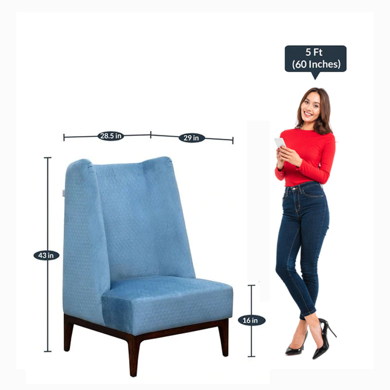 Detec™ Napoleon Lounge Chair - Light Blue Color