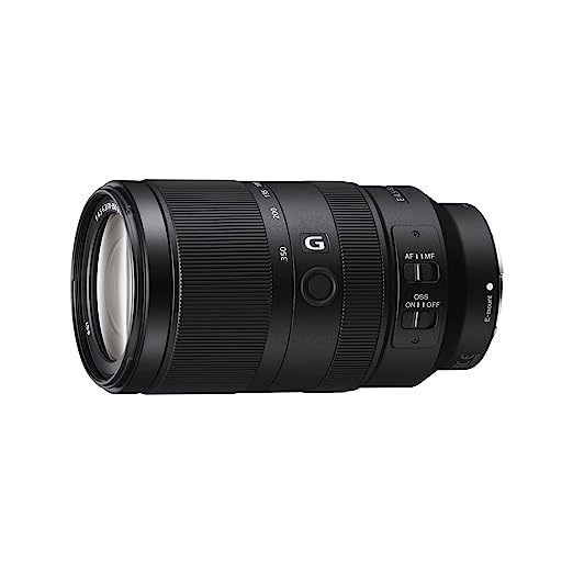 Used Sony E-Mount 70 350 Mm F4.5 6.3 G OSS Sel70350G Lens Black