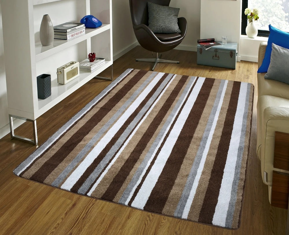Saral Home Detec™  Striped Carpet Design (180x170)