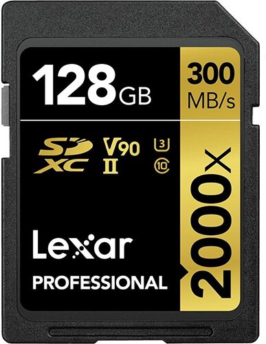 लेक्सर प्रोफेशनल 2000x 128GB SDXC UHS II कार्ड