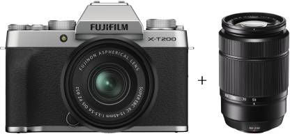 फुजीफिल्म X-t200 15-45mm+50-230mm डुअल किट डिजिटल कैमरा-सिल्वर के साथ