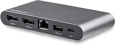StarTech.com USB C डॉक - 4K डुअल मॉनिटर डिस्प्लेपोर्ट - मिनी लैपटॉप डॉकिंग स्टेशन