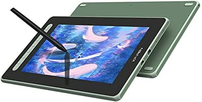 Drawing Tablet with Screen XP PEN Artist12 2nd Pen Display Computer Green
