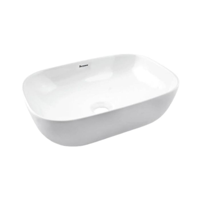 Parryware Table Top Rectangle Shaped White Basin Area Eclectic C8975