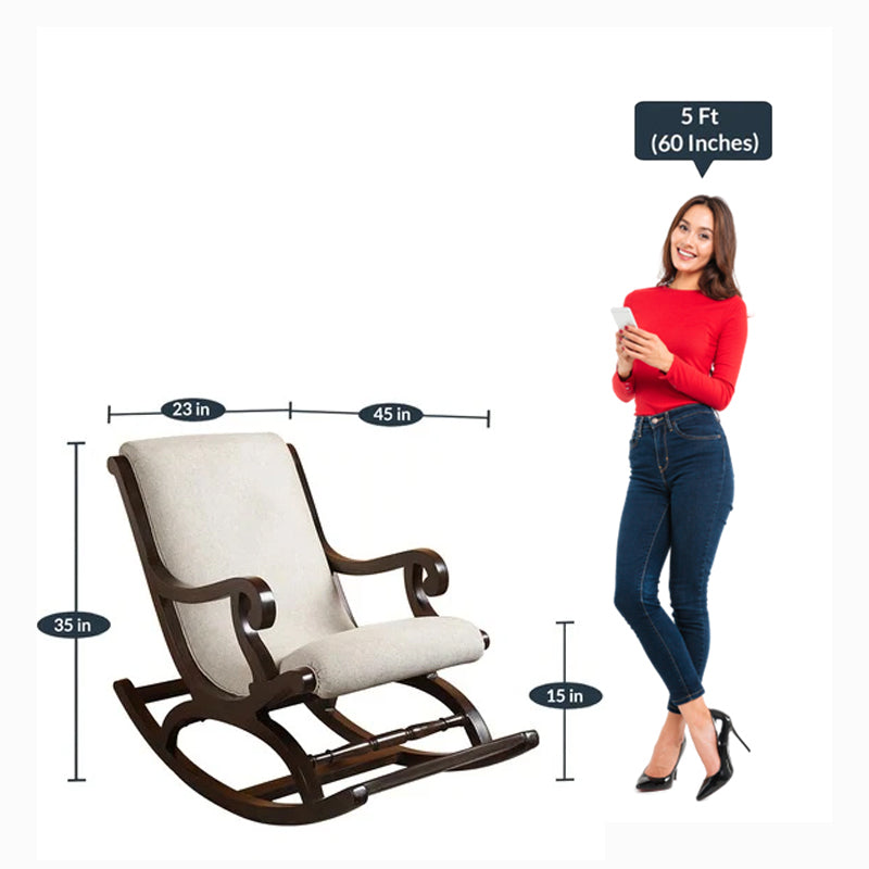 Detec™ Rocking Chair in Walnut Color