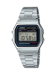 Casio Vintage Digital A 158WA 1Q D011 Silver Unisex Watch