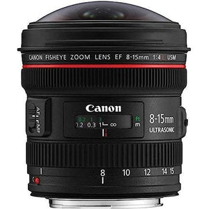 Used Canon EF8-15 mm f/4L Fisheye USM Lens Black 28-75