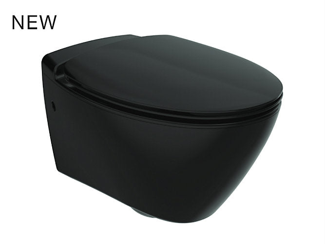 काले रंग में शांत-बंद स्लिम सीट कवर के साथ कोहलर दीवार पर लटका शौचालय