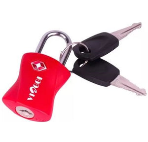 Viaggi Red Travel Sentry Approved Metal Security Padlock With Key