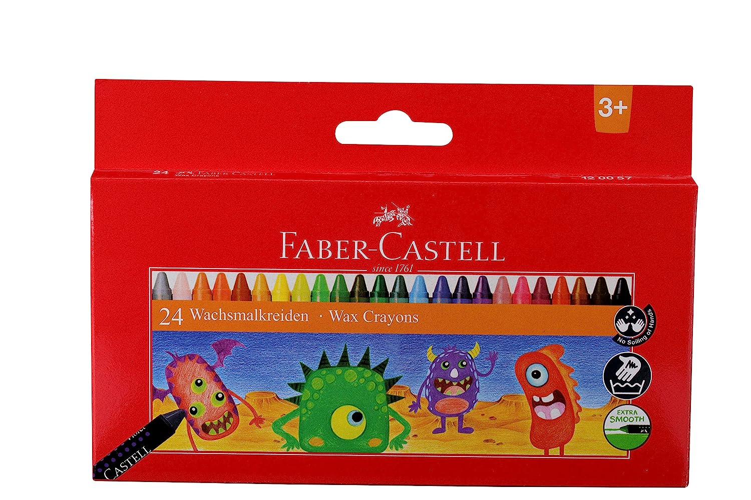 Faber-Castell Wax Crayon Set 75mm Pack of 24 Assorted Pack of 200