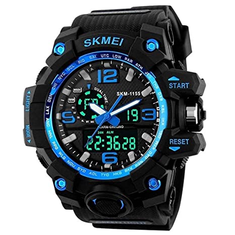 Open Box Unused Talgo Skemi 1155 Blue Analog Digital Blue Dial