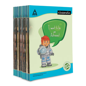 Classmate Notebook 3 In 1 (Ruled/Four Lines With Gap/Square - 1 Cm) Center Stapled (Pack of 12)