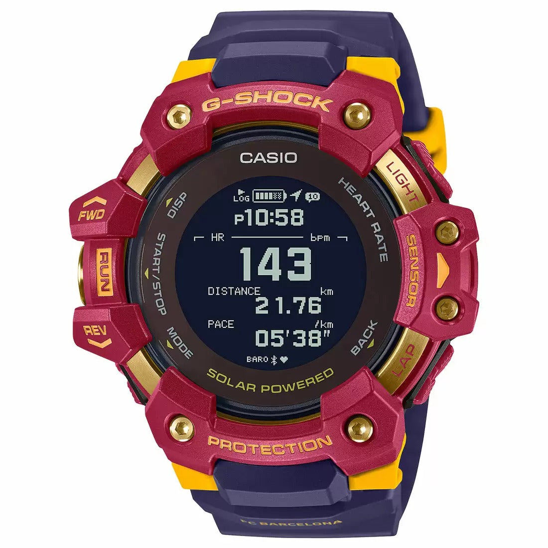 Casio G Shock Gbd H1000bar 4dr G1207 Fc Barcelona Matchday Men's Watch