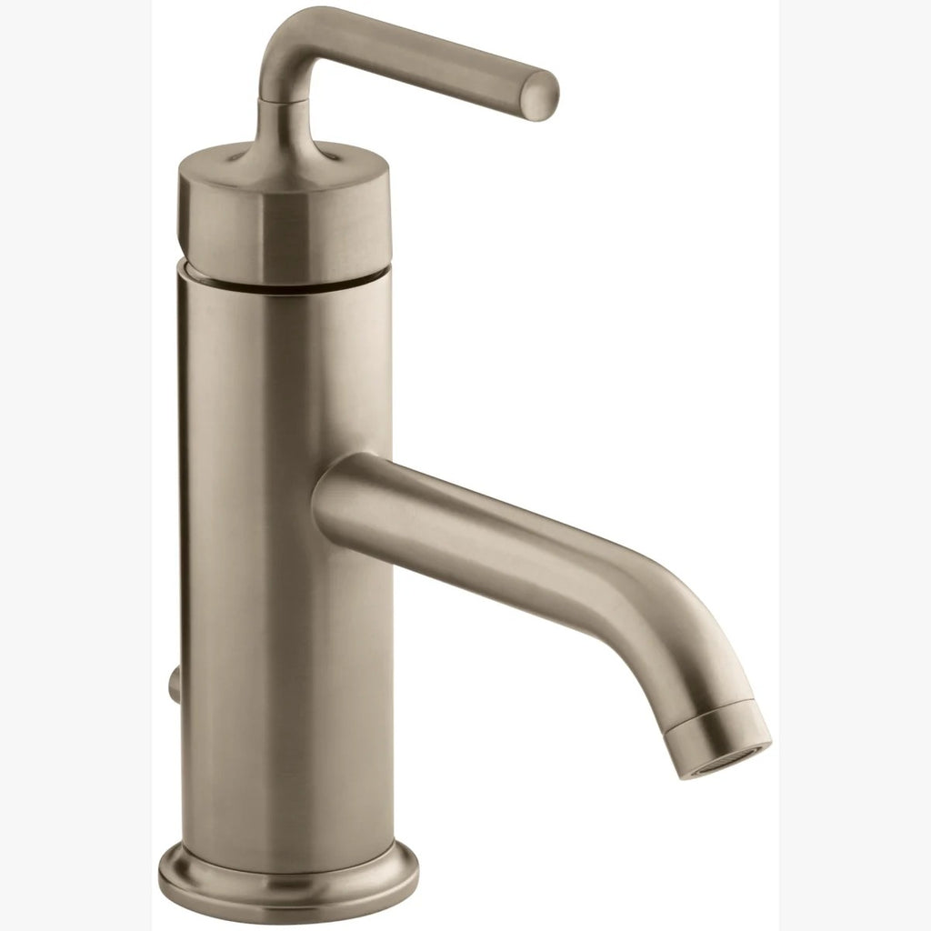 Kohler Purist 1.2 GPM Single Hole Bathroom Faucet with Pop-Up Drain Assembly K-14402-4A-BV