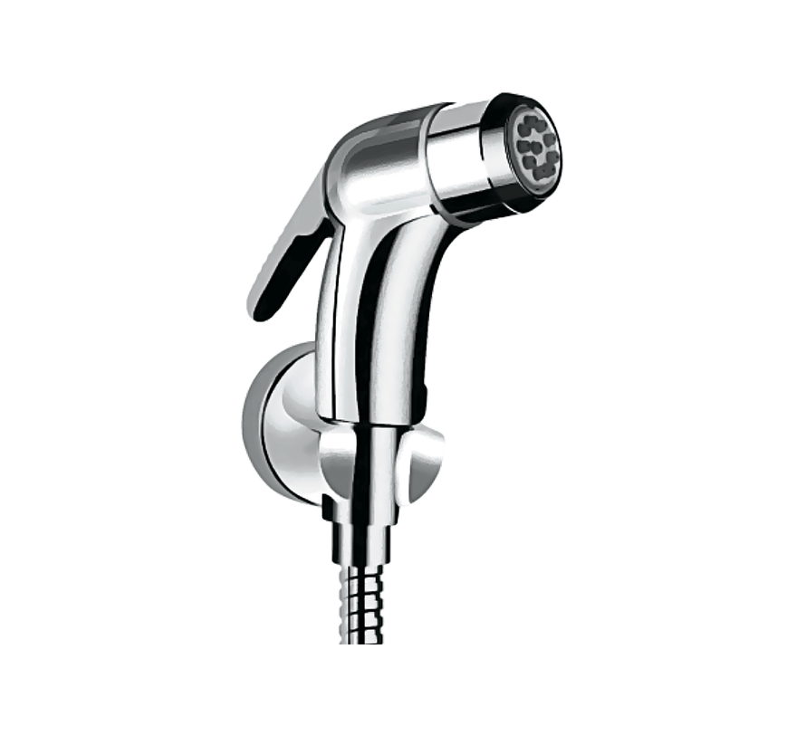 Hindware Health Faucet ABS with  Rubbit Cleaning System 1 .25 m Long PVC Flexible Tube & ABS Wall Hook (F160013)
