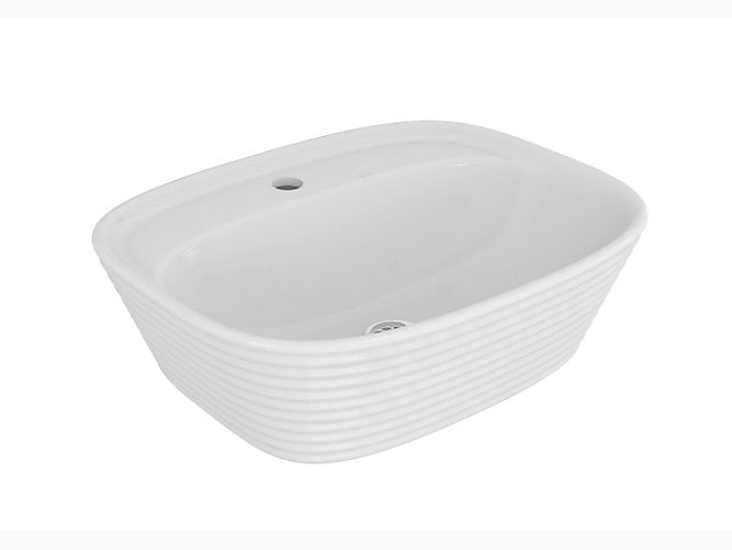 Kohler Ribana 546mm Vessel Basin With Single Faucet Hole in White