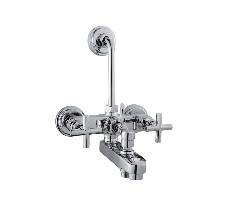 Hindware Axxis Wall Mixer 3 In 1 System With Provision For Hand Shower And Overhead Shower (F120019)