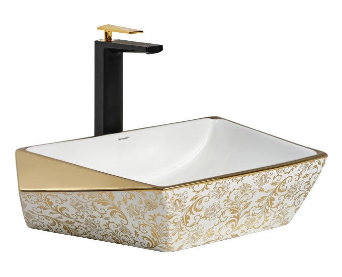 Cera Solitaire Table Top Wash Basin Gold A2021106GL