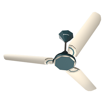 Bajaj Junet AVAB 1200 mm Full Aluminium Body Ceiling Fan With Anti-Bacterial Coating (Astronaut Blue and Champagne Fizz)