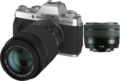 Fujifilm X-t200 With 15-45mm+50-230mm Dual Kit Digital Camera-silver
