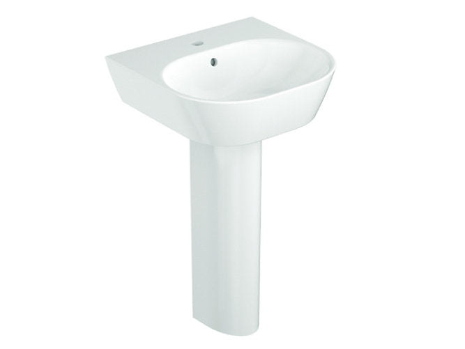 Kohler Span Round Wall Mount Lavatory Small With Full Pedestal K-24561IN-0