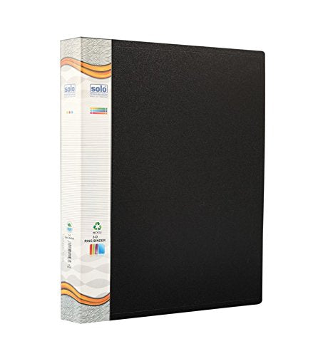 Solo RB403 Ring Binder 3 D Ring A4 Black Pack of 10