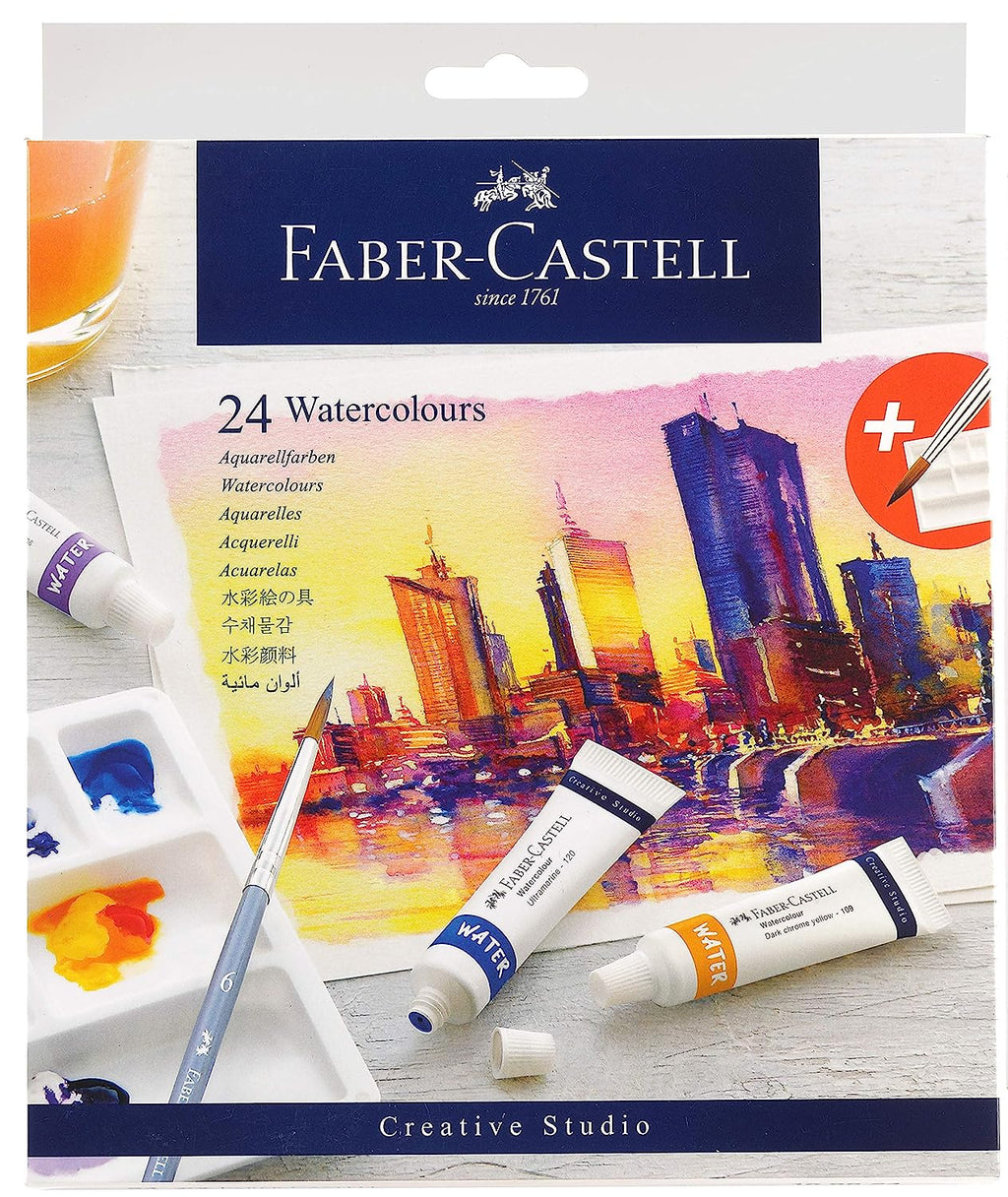 Faber Castell 169624 Creative Studio Watercolours  24 x 9 ml Pack of 10