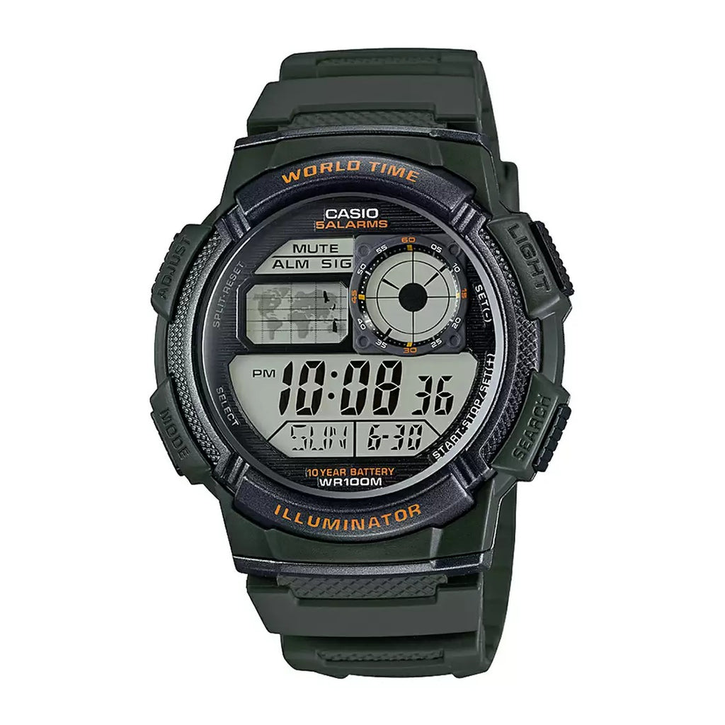 Casio Youth AE 1000W 3AVDF D119 Green Digital Unisex Watch