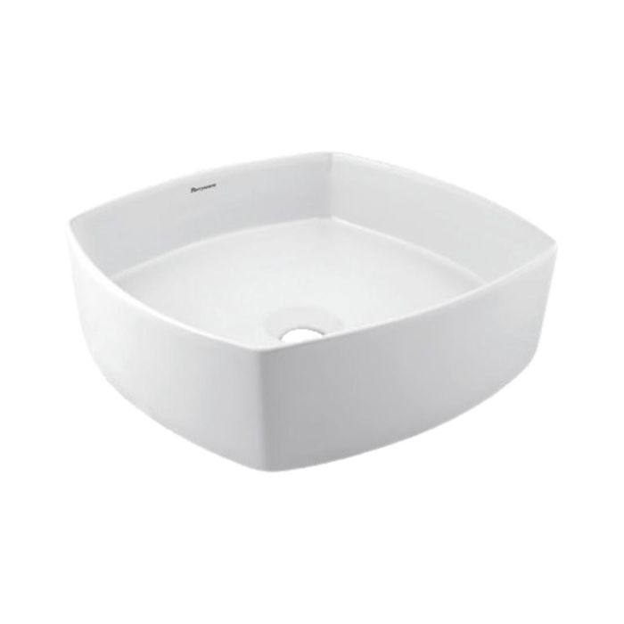 Parryware Table Top Square Shaped White Basin Area Ruse Square C8972