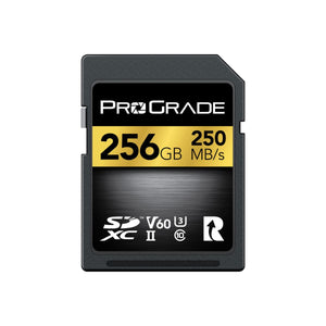 ProGrade Digital 256GB SDXC UHS II V60 Memory Card Gold 250 MB/s