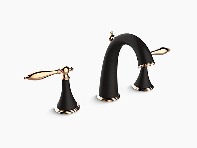 Kohler Finial 8 Inch Widespread Faucet K-8670T-4M-R2B