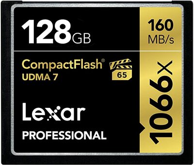 लेक्सर प्रोफेशनल 1066x 128GB कॉम्पैक्ट फ़्लैश कार्ड