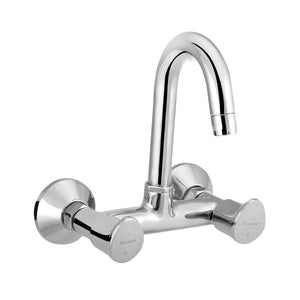 Parryware G4735A1 Droplet Quarter Turn Range Wall Mounted Sink Mixer