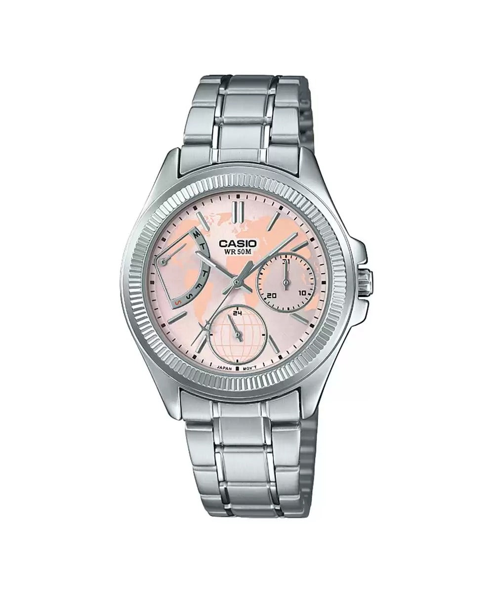 Casio Enticer Ladies LTP 2089D 4AVDF A1577 Silver Multi Dial Women's Watch